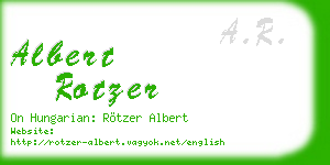 albert rotzer business card