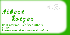 albert rotzer business card